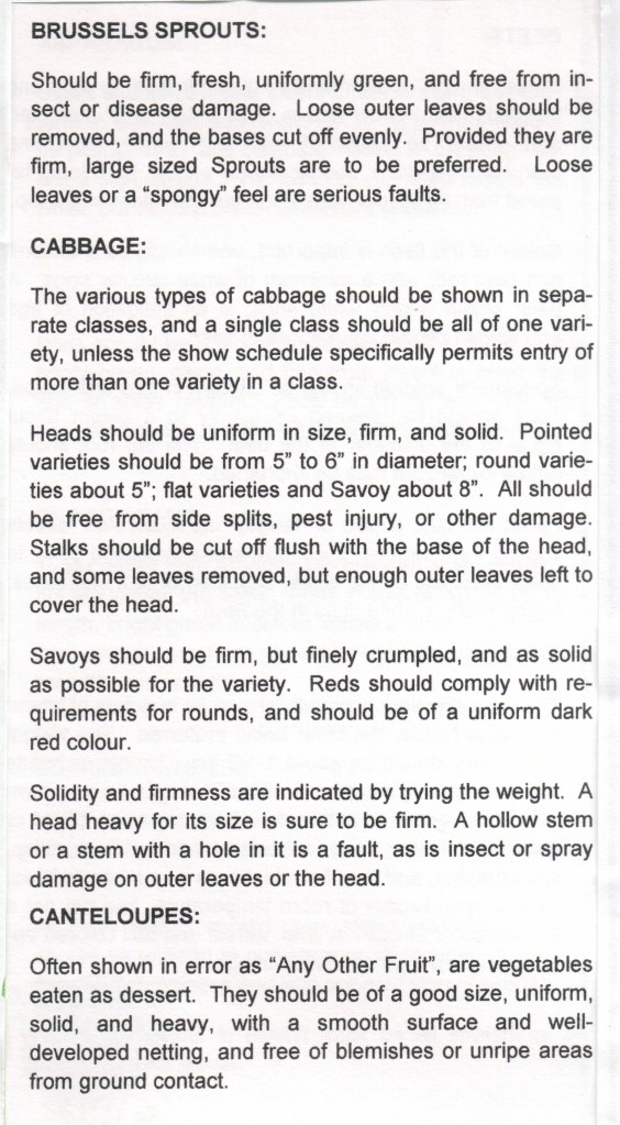 View Royal Garden Club Exhibitor's Handbook for Vegetables and Fruits