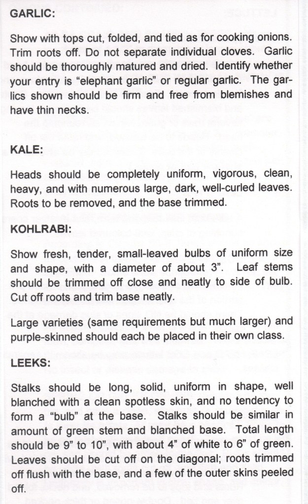 View Royal Garden Club Exhibitor's Handbook for Vegetables and Fruits