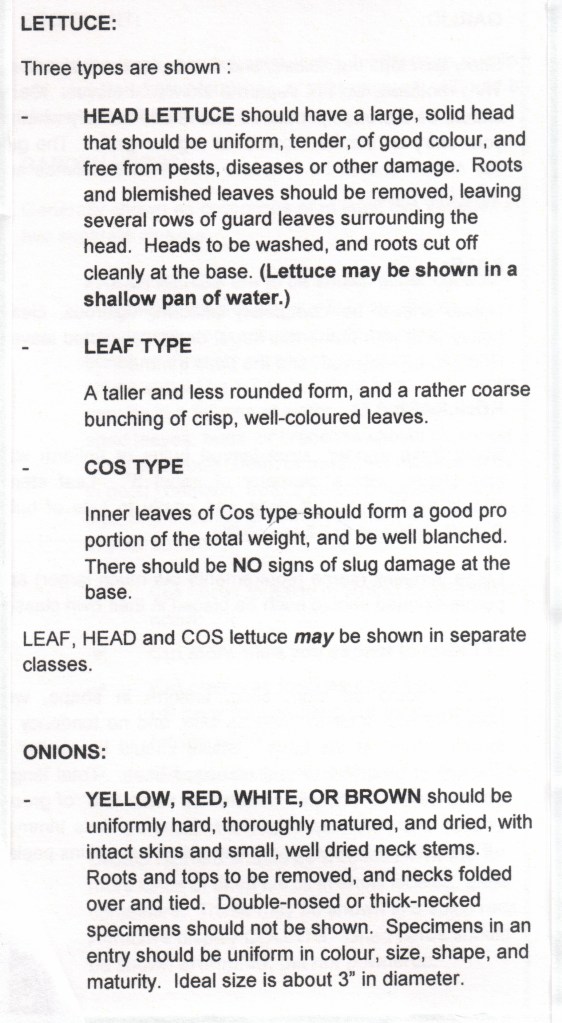 View Royal Garden Club Exhibitor's Handbook for Vegetables and Fruits