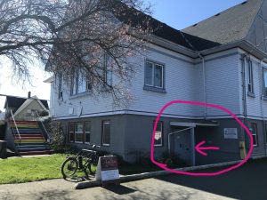 Entrance to Lower Hall at Esquimalt United Church